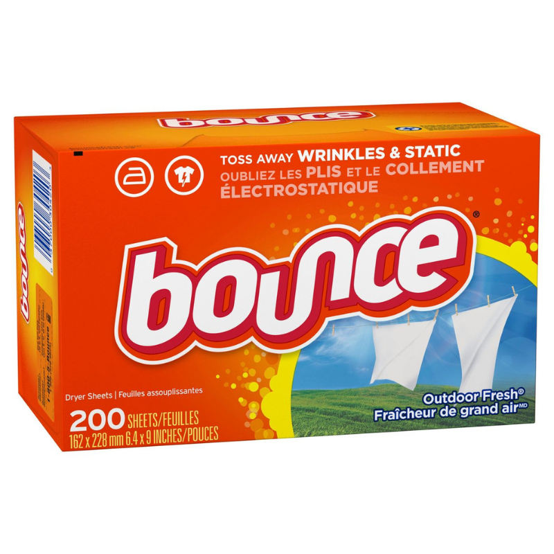 Bounce Dryer Sheet, Outdoor Fresh Scent, 200/Box