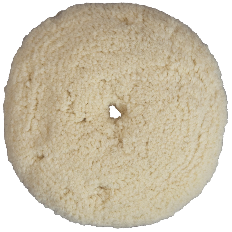 Wool Pad, White Buff Pad Hook & Loop