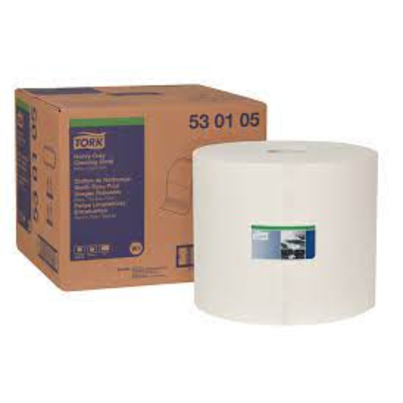 Tork® Heavy-Duty Cleaning Cloth, Giant Roll, exelCLEAN™ Technology, 1-Ply, 914.38'/Roll, 1 Roll/Case