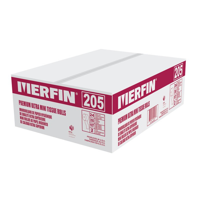 Merfin 2-Ply White Jumbo Bath Tissue 24 rolls/case