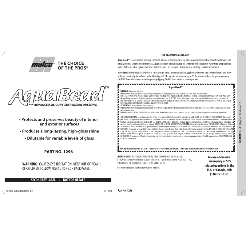 Label; Aqua Bead Dressing GHS