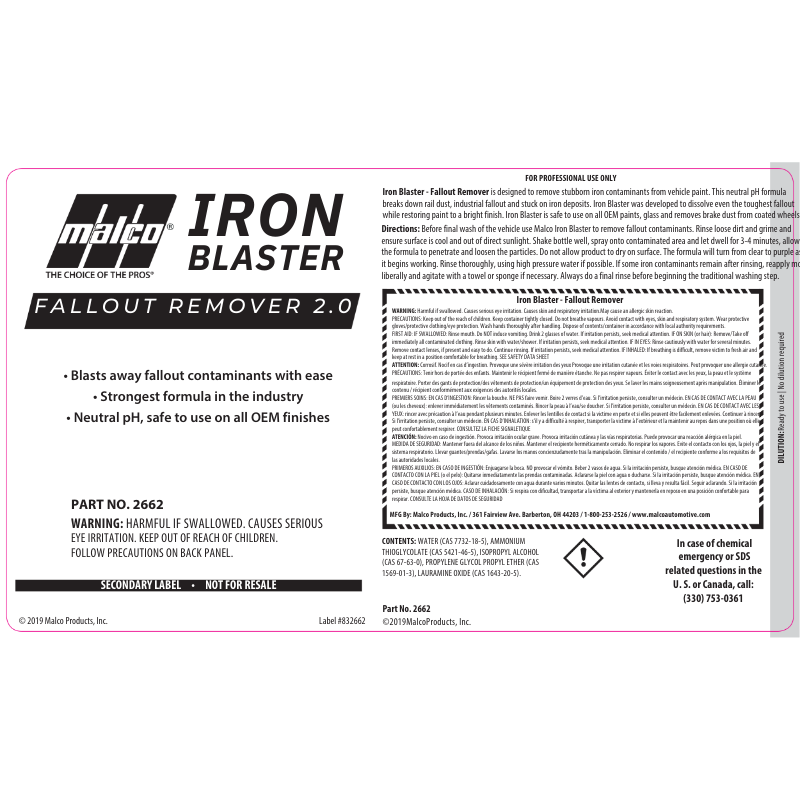 Label; Iron Blaster 2.0 Secondary NB